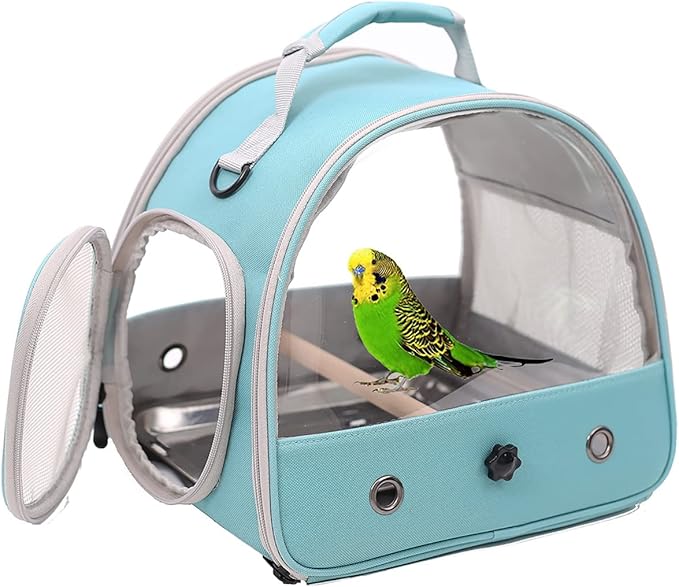 Metal Tray for halinfer Bird Carrier and Clear Bubble Window Small and Large Backpack to Carry Parakeet Parrot Budgies Conure Cockatiel (Silver, Metal Tray)