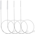 40 Inches Brush Cleaner for Cleaning Straw, Kegerator, Feeding Tube, Siphon Hose, Sunroof Drain, Refrigerator Drain, 4PCS (White)