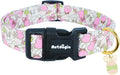 Easter Dog Collar, Spring Dog Collar with Cartoon Rabbit Pattern, Adjustable Cotton Puppy Collars Girl Boy Collar for Small Medium Large Dogs,M
