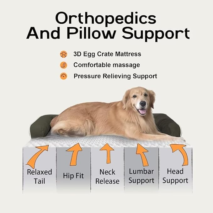 Small Dog Bed and Cat Sofa Waterproof Orthopedic Dog Beds for Small Dogs Cat Bed Comfy Pet Couch Sofa Beds with Washable Removable Cover & Non-Slip Bottom