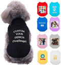 Custom Pet Tanktops Shirts Personalized Photo Logo Name Dog Cat Puppy Tee Shirt Tank Top Vest Apparels Clothes DIY Summer Costume for Small Dog Puppy Cat