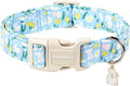 DOGWONG Easter Dog Collar-Cute Easter Rabbit Bunnies Egg Dog Collar, Adjustable Soft Easter Dog Collar for Small Medium Dogs, S