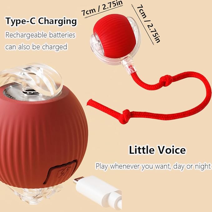 Interactive Cat Toys for Indoor Cats, Agility Move Cat Balls,Motion Activated Cat Balls, Cat Toys for Bored Indoor Cats(3 pcs Colors)