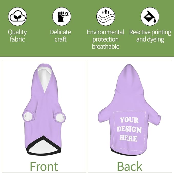 Dog Costume, Custom Dog Hoodie, Dog Name Costume Holiday Pet Pajamas Outfit, Personalized Pet Coat Costumes for Small Medium Large Dogs and Cats for Winter, TaroMilk, XXS