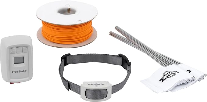 PetSafe Classic In-Ground Fence In Ground Cat Fence, Underground Dog Containment System Expandable Up to 5 Acres, Digital LCD Screen, 8 Different Collar Settings, Invisible, Pet Training