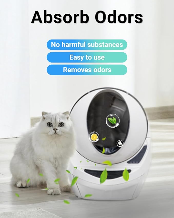 14 Packs Cat Litter Deodorizer Compatible with Whisker Odor Trap Pack Refills Litter Robot 4 Filter, Cat Litter Odor Eliminator for Self-Cleaning Litter Box Accessories, Cat Box Deodorizer