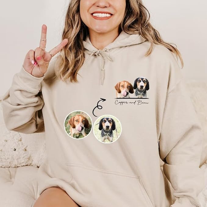 Personalized Embroidered Dog Hoodie, Personalised One-Line Dog Shirt, Unisex Embroidered Dog Hoodie, Dog Lovers Gifts