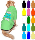 Customized Dog Hoodie with Name Logo Personalized Text Soft & Warm for Puppy Sweatshirt Hooded for Small Medium Large Dogs Girl/Boy Cats/Kitten, LightGreen, XL