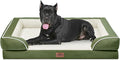 Comfort Expression Orthopedic Dog Bed for Extra Large Dogs 53x42 Inch, Waterproof Egg Crate Foam XXL Pet Bed with Removable Bolsters, Dog Couch with Washable Cover & Non-Slip Bottom, Light Green