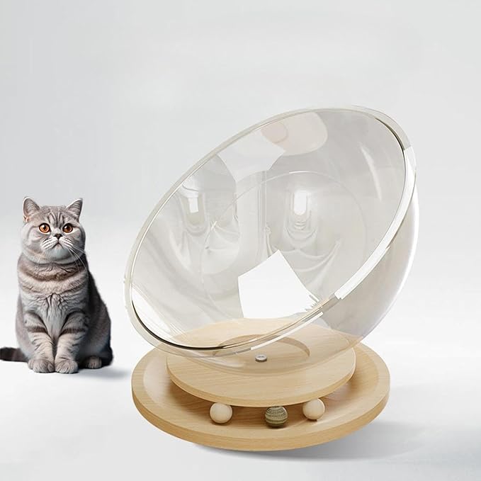 Space Capsule Cat Bed, Pet Furniture, Easy Cleaning, Universal Small Pets Activity Centre Bed Toy, Sleeping Nest for Cats, Density Board L
