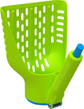 Cat Litter Scoop and Release - Easy Disposal Scooper for Litter Box, Kitty Scoop - Patented Quick Button Release Cat Litter Scooper Design - Litter Lifter, Poop Scoop (Green)