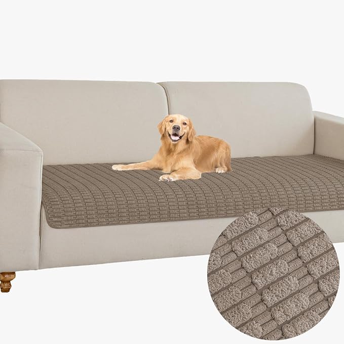 Muamar Dog Bed Cover Sofa Protector,Anti Slip Waterproof Sofa Covers for Living Room Couch Covers,Sofa Mat,Seat Cover,Dog Mat,Pet Pad for Furniture 1 Piece (30x70 inch, Brown)