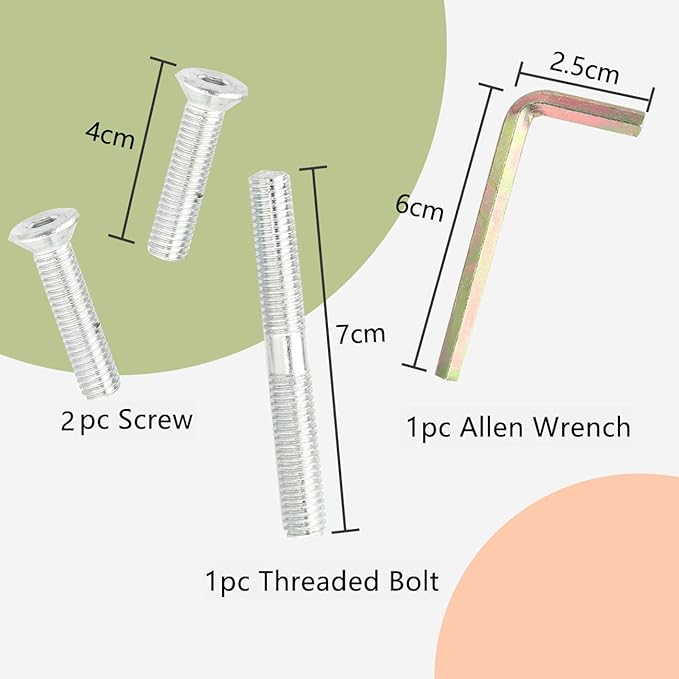 PowerKing Natural Sisal Replacement Scratching Post, 15.7'' 2 Pieces M8 Cat Scratch Post Refill Pole Parts for Refurbishment, Include Screws (White)