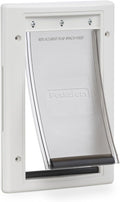 PetSafe Plastic Pet Door - Easy Install for Wood, PVC Metal & Paneled Doors - Rust-Free Plastic Frame - Flap Dimensions 5 1/4" W x 8 1/8" H - for Small Pets Weighing Up to 15 Lb