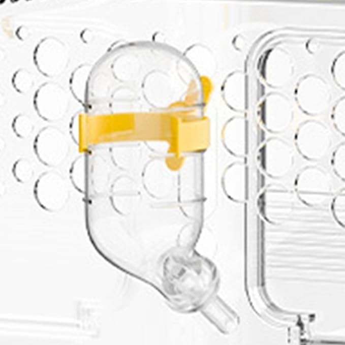 Bird Carrier Travel Cage - Portable Ventilated Parrot Transport Box, Built in Water Bottle Feeding Bowl, Lightweight Secure Small Pet Habitat | Parakeet Carrier for Parakeets Conures Canaries Budgies