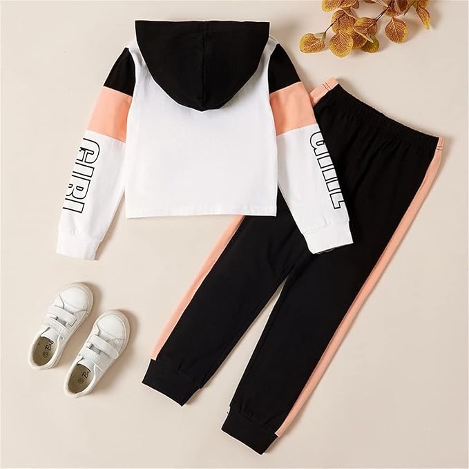 Toddler Baby Girls Clothes Long-sleeve Tie Dye Hoodie Sweatshirt Pants Hooded Outfit Set