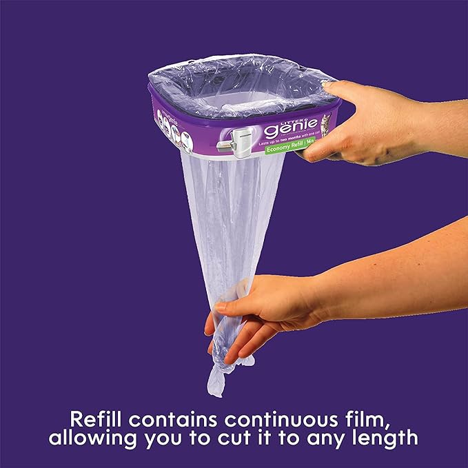 Litter Genie Ultimate Cat Litter Disposal System Refills, Lock Away Odors, Purple,12 Cartridges