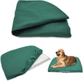 Dog Bed Cover Waterproof Replacement Machine Washable Covers for Dog Bed Heavy Duty Scratch Resistant Mattress Protector Pet Bed 41x27 Inch Dark Green Cover Only