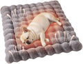 Self-Warming Cat Bed, Plush Faux Fur Pet Bed Mat with Anti-Slip Bottom, Ultra Soft Heated Bed for Cats & Medium Dogs, Cozy Fluffy Pad for Couch & Crate, Machine Washable, 27x20 Inch Grey