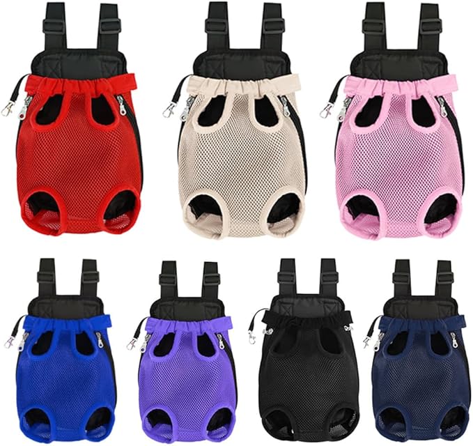 Pet Carrier Backpack - Adjustable Pet Front Cat Dog Carrier Backpack Travel Bag,Legs Out,Easy-Fit for Traveling Hiking Camping for Small Medium Dogs Cats Puppies. (Apricot, Medium)