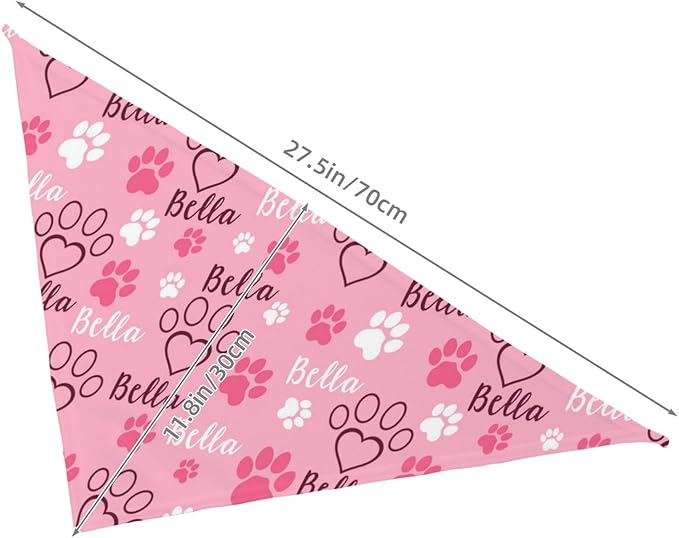Custom Pet Scarf Personalized Dog Bandana with Name Personalized Add Your Text Bibs Triangle Head Scarfs Gift for Small Medium Large Dogs Cats Baby Puppy Pets Accessories
