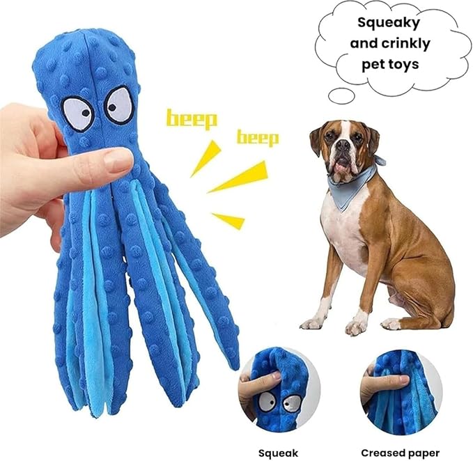 2025 New Upgrade Interactive Chew Pet Toy No Stuffing Bite-Resistant Squeaky Perfect for Puppies, Small and Medium Dogs (2pcs E)