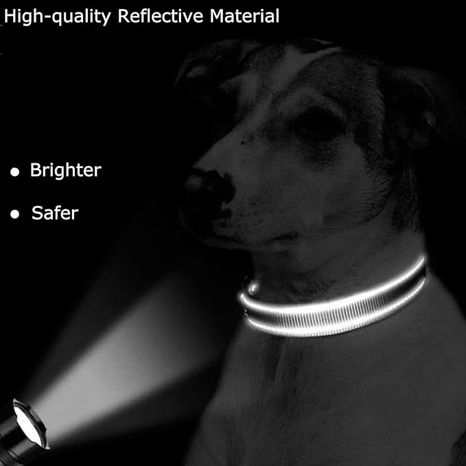 Roses&Poetry Reflective Dog Collar with Gradient Mistyrose, Adjustable Durable Pet Collars for Small Medium Large Dogs (Mistyrose-M)