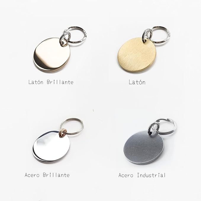 Cats Dogs ID Tags Personalized Engraving Birth Flowers Pattern for Custom Pets Collar Accessories Matt Stainless Steel Extra Small Round Name Plate