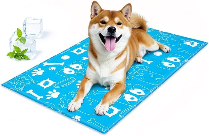Ownpets Dog Cooling Mat, Large 39"x 23" Instant Cooling Pet Pad, Thickened Portable Pet Cool Pad for Dogs and Cats, Leakproof Water-Filled Summer Relief Mat for Crate, Floor, Car, Outdoor