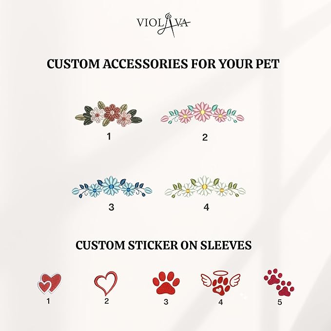 VIOLAVA Custom Cat Embroidered Christmas Sweatshirt – Personalized Pet Name Holiday Crewneck, Festive Gift for Cat Lovers