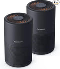 FULMINARE Air Purifiers for Bedroom H13 True HEPA Air Filter Quiet Air Cleaner With Night Light Portable Small Air Purifier for Home, Office, Living Room (Black 2 Pack)