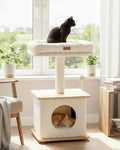 Modern Cat Tree for Indoor Cats, Nordic Loft Style, Cat Tower for Kitten with Sisal Scratching Posts, Soft Padded Beds & Cozy Condos, Floor-Mounted for Kittens & Adult Cats