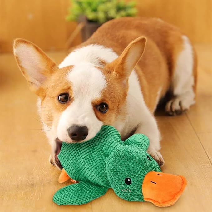 2025 Upgraded Dog Toys, New Durable Calming Duck Toys, Dog Toys for Aggressive Chewers with Soft Squeaker, Fun for Indoor Puppies and Senior Pups (Pink, S-8.66 * 9.87in)