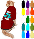 Custom Dog Hoodie Personalized Photo Text Logo Name Dog Clothes, Soft & Warm for Puppy Sweatshirt Hooded for Small Medium Large Dogs Girl/Boy Cats/Kitten, DarkRed, L