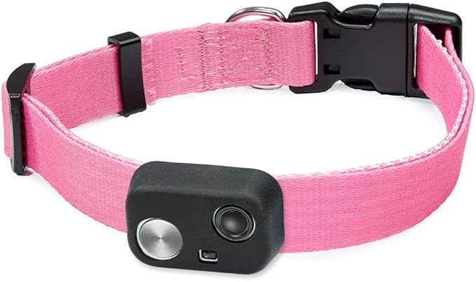 MS-5 Automatic Pet Door Collar, Genuine High Tech Pet Brand Dog Collar for Power Pet Doors - Deluxe Strap (Pink, Extra Large) - DC-PNK-MS5-XL