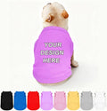Custom Dog Shirt Pet Clothes Breathable Shirts for Small to Large Dogs Customized Name Logo Photo Puppy Outfits Personalized Sleeveless Vest Pets Apparel Light-Purple, XS