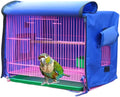 MANON ROSA Bird Cage Cover - Lightproof Birdcage Covers Nighttime- Ideal for Parrots Cockatiels Parakeets Cockatoos Lovebirds Finches Budgerigars Conure (M(15.7" Lx11.8 Wx11.8 H),Blue)