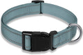 Reflective Dog Collar with Buckle Adjustable Safety Nylon Collars for Small Medium Large Dogs, Grey XS