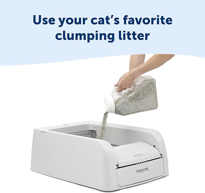PetSafe ScoopFree Clumping Self-Cleaning Litter Box - Automatic Electric Litter Box with Integrated Health Counter - Mess-Free Waste Disposal - Odor-Free for Fresh Environment