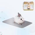Rabbit Cooling Pad, 11.8x7.9 in Hamster Cooling Mat Pet Cool Plate for Rabbit Bunny Hamster Guinea Pig & Other Small Pets Stay Cool This Summer - Bite Resistance Pet Cooling Pad Ice Bed