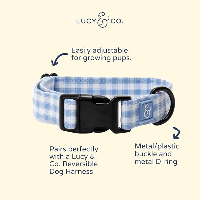 Lucy & Co. Silly Goose Dog Collar, Adjustable Durable Dog Collar with Cute Print, Small