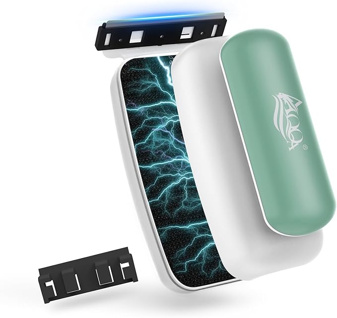 AQQA Aquarium Magnet Glass Cleaner - Enhanced Magnetic Fish Tank Cleaner with 2 Types of Blades, Self-Floating Aquarium Glass Scrubber Algae Scrapers for up to 0.5" Thick Glass/Acrylic Aquariums (M)