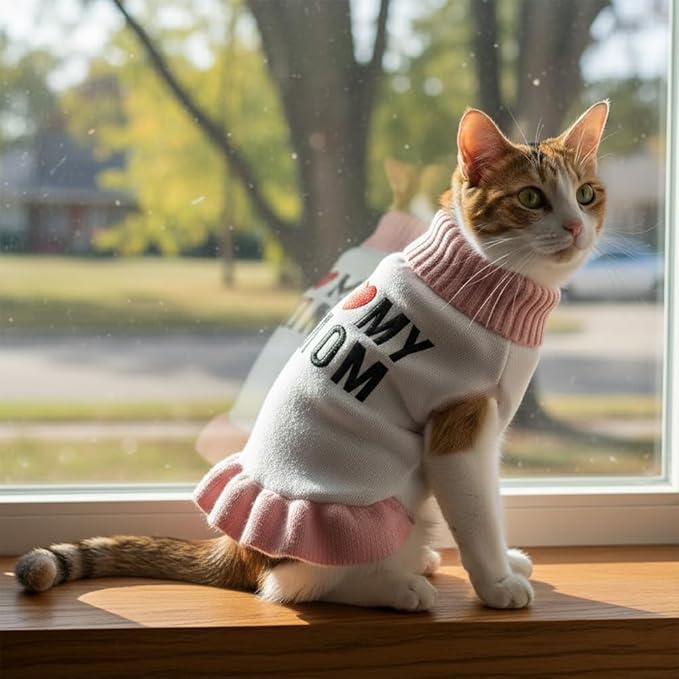 Personalized Embroidered Pet Sweater with Name, Soft Knit Dog and Cat Apparel, Custom Pet Clothing for Small to Large Pets, Ideal Gift for Pet Lovers Gift#4