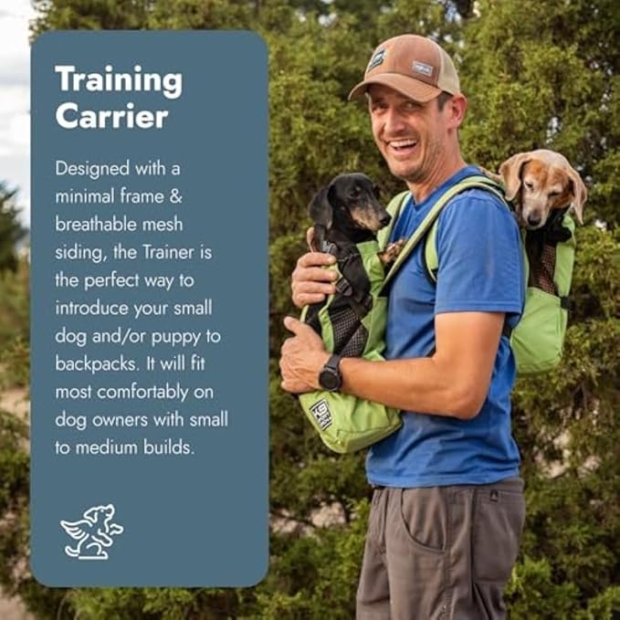 K9 Sport Sack Trainer - X-Small, Greenery - Ideal for Dogs with 9-12” Back Length - Backpack-Style Training Carrier - Meant for Quick, Non-Strenuous Activities