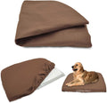 Dog Bed Cover Waterproof Replacement Machine Washable Covers for Dog Bed Heavy Duty Scratch Resistant Mattress Protector Pet Bed 47x29 Inch Brown Cover Only
