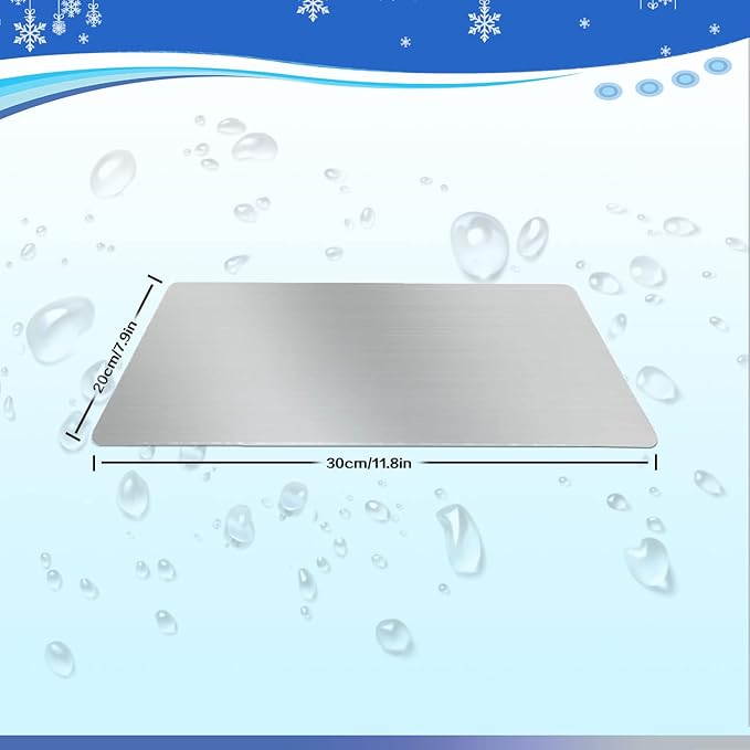 Rabbit Cooling Pad, 11.8x7.9 in Hamster Cooling Mat Pet Cool Plate for Rabbit Bunny Hamster Guinea Pig & Other Small Pets Stay Cool This Summer - Bite Resistance Pet Cooling Pad Ice Bed