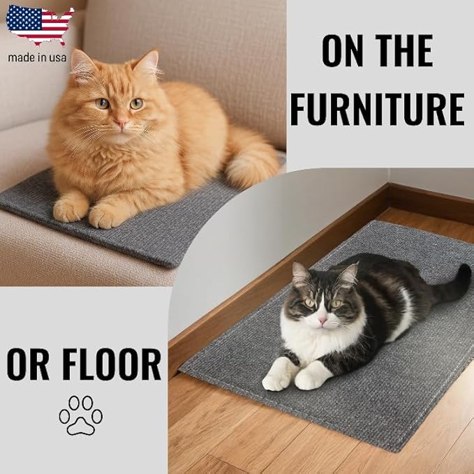 Wall Cat Scratcher & Corner Cat Scratcher – Indoor Scratching Post for Cats – Carpet Scratching Pad – Corner Scratchers for Indoor Cats – Wall Mounted Cat Mat