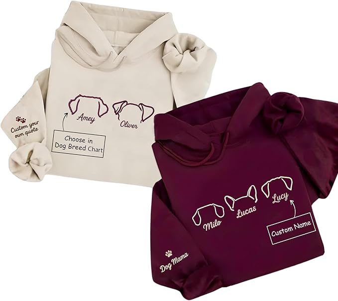 VIOLAVA Custom Cat Embroidered Christmas Sweatshirt – Personalized Pet Name Holiday Crewneck, Festive Gift for Cat Lovers