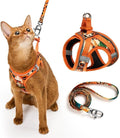 Cat Harness and Leash Set, Step-in Escape Proof Adjustable Vest Harness for Small Medium Large Cats, Lightweight Soft Breathable Reflective Kitten Harness, Easy to Wear for Walking Travel, Camping, XS