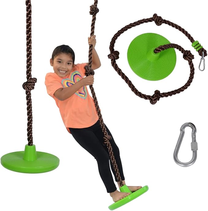 Swurfer Disco Tree Swing - Swing Sets for Backyard, Outdoor Swing, Swingset Outdoor for Kids, Easy Installation, Heavy Duty, Adjustable